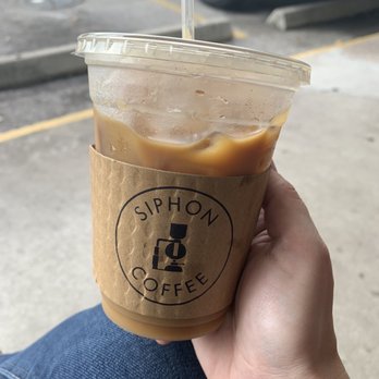 Siphon Coffee - Cold Brew with milk - Cafes Near Me - Houston, Texas