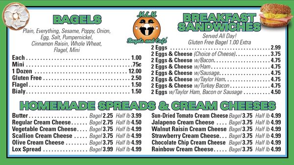 Menu photo 3 M&M Bagels and Cafe Park Ridge, NJ