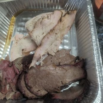 City Barbeque - One pan of meat - Barbeque Near Me - McDonough, Georgia