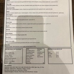 Spudz -N- More - Menu