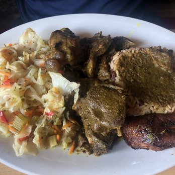 Cool Runnings - Curry goat with fried cabbage. - Caribbean Near Me - Michigan City, Indiana