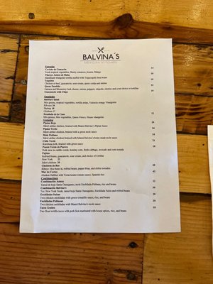 Menu photo 8 Balvina's Mexican Kitchen Laguna Hills, CA