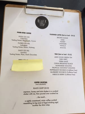 Menu photo 5 Second State Coffee Charleston, SC