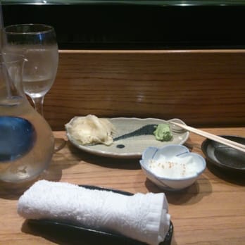 Sushi Iki - Basic set up. Harushika Cho-kara Sake (sah keh) pairs excellently w/ Sushi & Sashimi. - Japanese Near Me - Tarzana, California