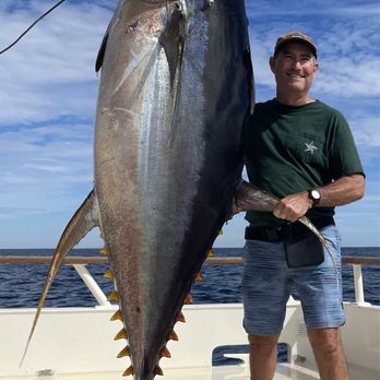 Ken's Custom Reel - 394# yellowfin tuna caught on rod made at Ken's Custom Reel and reel services and cared for by Ken and Wes - Hunting & Fishing Supplies Near Me - Oceanside, California