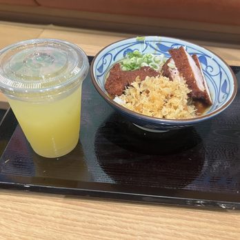 Marugame Udon - Chicken Katsu Curry and Calamansi Lemonade - Japanese Near Me - Arcadia, California
