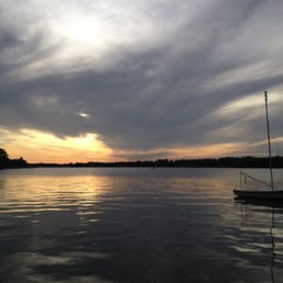 Sunset from one of their family swing benches.