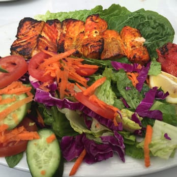 Shiraz - Salmon and salad - Middle Eastern Near Me - Glendale, California Shiraz - Salmon and salad - Middle Eastern Near Me - Glendale, California