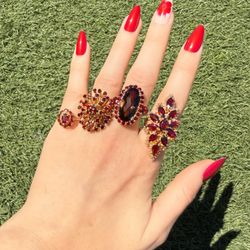 Hampshire Jewelry - Beautiful estate garnet 14K gold rings