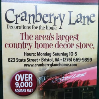 Cranberry Lane - Great Home Decor Store - Flowers & Gifts Near Me - Bristol, Virginia Cranberry Lane - Great Home Decor Store - Flowers & Gifts Near Me - Bristol, Virginia