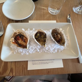 Saltwater Oyster Depot - Trio of Broiled Local Oysters - Seafood Near Me - Inverness, California Saltwater Oyster Depot - Trio of Broiled Local Oysters - Seafood Near Me - Inverness, California