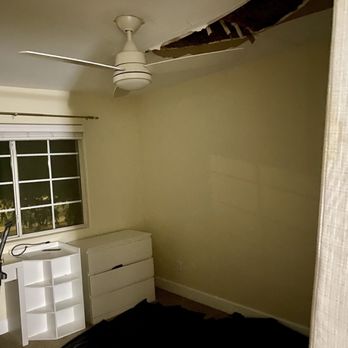 Enviro tech AC and Heating - Air Conditioning - Water damage from improper pitch of drip Pan. - Heating & Air Conditioning/HVAC Near Me Enviro tech AC and Heating - Air Conditioning - Water damage from improper pitch of drip Pan. - Heating & Air Conditioning/HVAC Near Me