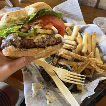 The Blue Gator - Spicy cheese burger without the jalapeños. - Seafood Near Me - Dunnellon, Florida The Blue Gator - Spicy cheese burger without the jalapeños. - Seafood Near Me - Dunnellon, Florida