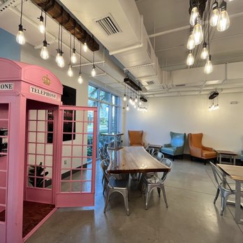 Raining Berries - a pink phone booth in a cafe - Acai Bowls Near Me - St. Petersburg, Florida Raining Berries - a pink phone booth in a cafe - Acai Bowls Near Me - St. Petersburg, Florida