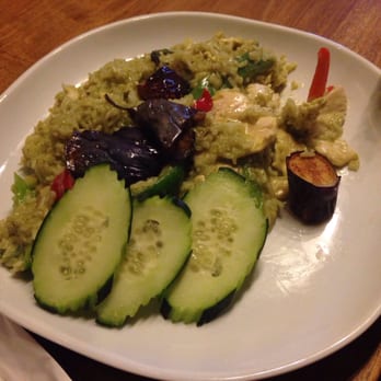 Thai Canteen - Green curry fried rice. I like the eggplant addition to this dish. - Thai Near Me - Davis, California Thai Canteen - Green curry fried rice. I like the eggplant addition to this dish. - Thai Near Me - Davis, California