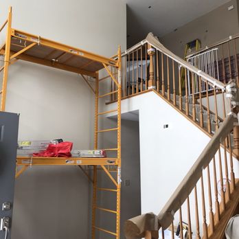 Perfect Walls - Day before actual job - All the prep work and blue tape to show all the major areas. - Drywall Installation & Repair Near Me - Naperville, Illinois