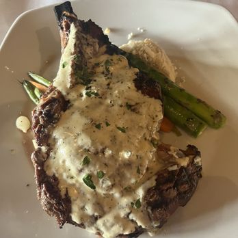 Vine Restaurant & Bar - Age 45 Day Aged Bone-In Ribeye Steak- my husband loved it! - New American Near Me - San Clemente, California Vine Restaurant & Bar - Age 45 Day Aged Bone-In Ribeye Steak- my husband loved it! - New American Near Me - San Clemente, California