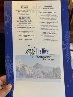 Menu photo 1 The River Restaurant & Lounge El Portal, CA Menu photo 1 The River Restaurant & Lounge El Portal, CA
