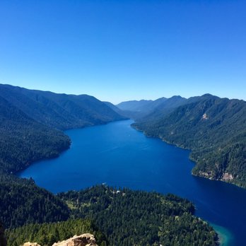 Mount Storm King - View from the top of the summit, after the ropes and rock scramble part - Hiking Near Me - Port Angeles, Washington Mount Storm King - View from the top of the summit, after the ropes and rock scramble part - Hiking Near Me - Port Angeles, Washington