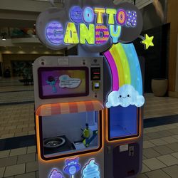 Pacific View by Macerich Management Company - Machine gives no change. Apparently we can build a robot that makes cotton candy to order, but not one that gives change.