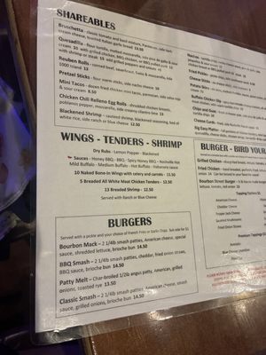 Menu photo 1 115 Bourbon Street Merrionette Park, IL