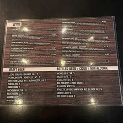 Brother's - Drink menu