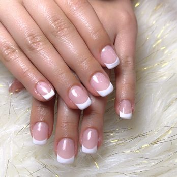 Sandy VIP Nails - French tip hybrid gel - Nail Technicians Near Me - Austin, Texas
