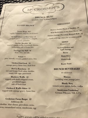 Menu photo 4 Mccrossens Tavern Philadelphia, PA Menu photo 4 Mccrossens Tavern Philadelphia, PA