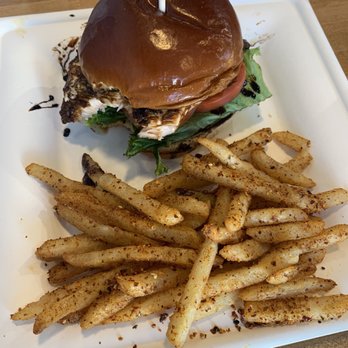 NDMK Fish House - Salmon sandwich with the Japan seasoned Fries - Sushi Bars Near Me - Avalon, California NDMK Fish House - Salmon sandwich with the Japan seasoned Fries - Sushi Bars Near Me - Avalon, California