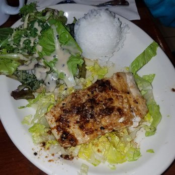 Daddy O’s - Seared fish and white rice. - New American Near Me - Lihue, Hawaii
