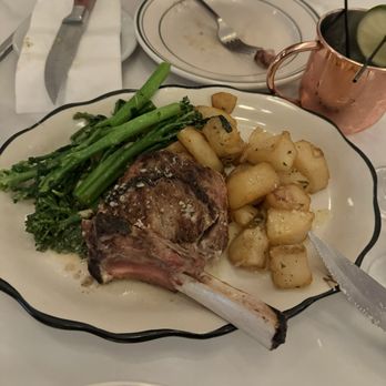 Bar Lucy - Veal chop potato's and broccolini - Italian Near Me - Bay Shore, New York