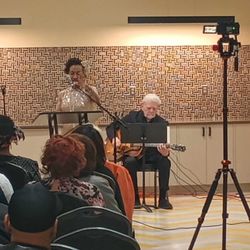 The Peacock Room - Dr Angela Celeste May (that's me!) singing the lead at the book release event at the Charles H Wright Museum, Friday November 8th 2024.