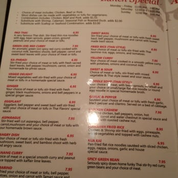 Thai Flavors - Lunch menu - Thai Near Me - Des Moines, Iowa