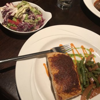 Treyvauds - Salmon and side salad - French Near Me - Killarney, Kentucky