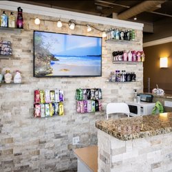 Tropical Tan - Front counter / reception area.