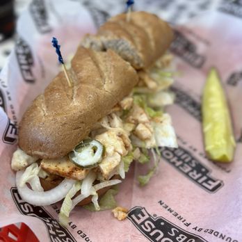 Firehouse Subs - Medium Spicy Cajun Chicken Combo IG: @ammysalamii - Sandwiches Near Me - North Hollywood, California Firehouse Subs - Medium Spicy Cajun Chicken Combo IG: @ammysalamii - Sandwiches Near Me - North Hollywood, California