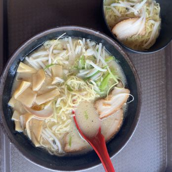 Sapporo Ramen & Noodle Bar - Hakata Modern with extra noodles. (I mixed in some of the broth and ingredients from the big bowl into the small bowl) - Noodles Near Me - Grand Rapids, Michigan Sapporo Ramen & Noodle Bar - Hakata Modern with extra noodles. (I mixed in some of the broth and ingredients from the big bowl into the small bowl) - Noodles Near Me - Grand Rapids, Michigan