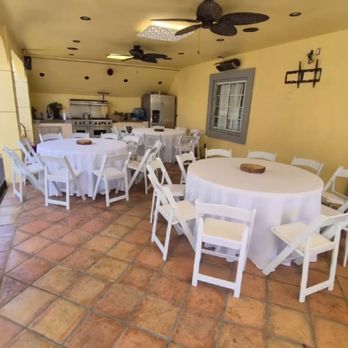 Fun Bouncing - Wedding set up with white resin chair - Party Equipment Rentals Near Me - Arleta, California