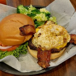 Friendly Confines - The Hangover Burger, one of my favorites!