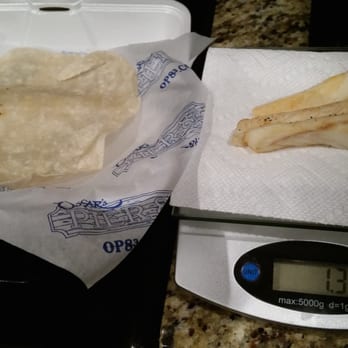 Oscar's Pier 83 - A very light "4oz" weighing in at 1.3oz - Fish & Chips Near Me - Glendale, Arizona Oscar's Pier 83 - A very light "4oz" weighing in at 1.3oz - Fish & Chips Near Me - Glendale, Arizona