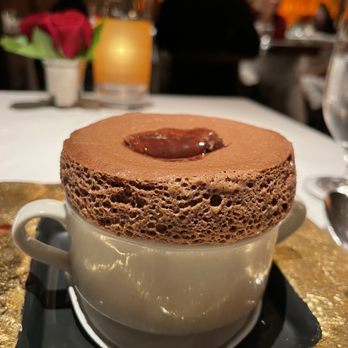 Gary Danko - Baked Chocolate Soufflé with Two Sauces - New American Near Me - San Francisco, California