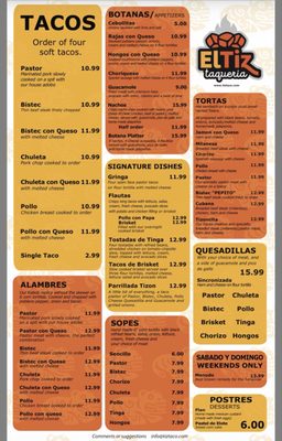 Menu photo 1 El Tizoncito Dallas, TX Menu photo 1 El Tizoncito Dallas, TX