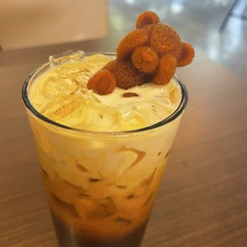 Yin Dee Thai Cuisine - Thai Ice Tea with a frozen bear. Nice touch. - Thai Near Me - Portland, Oregon Yin Dee Thai Cuisine - Thai Ice Tea with a frozen bear. Nice touch. - Thai Near Me - Portland, Oregon