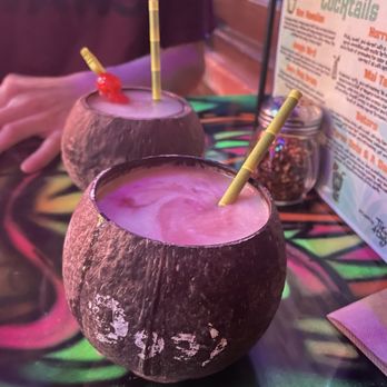 999 Tiki Bar - Pink is Miami vice and the one in the back is a margarita. - Tiki Bars Near Me - Camarillo, California 999 Tiki Bar - Pink is Miami vice and the one in the back is a margarita. - Tiki Bars Near Me - Camarillo, California