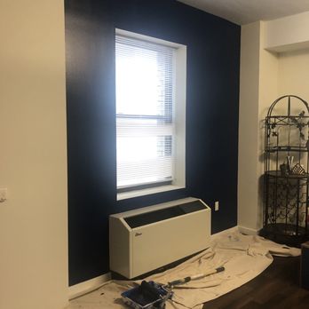 Eagles Painting - "Compass blue" accent wall. - Painters Near Me Eagles Painting - "Compass blue" accent wall. - Painters Near Me