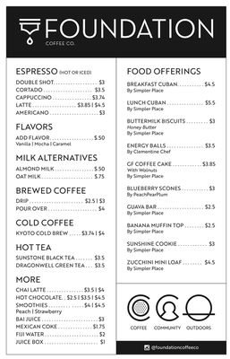 Menu photo 7 Foundation Coffee Co Riverview, FL Menu photo 7 Foundation Coffee Co Riverview, FL