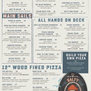 The Salty Dog - Food menu - Gastropubs Near Me - Amherstburg, Ontario