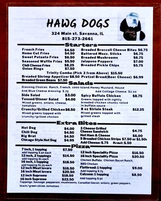 Menu photo 2 Hawg Dogs Savanna, IL Menu photo 2 Hawg Dogs Savanna, IL