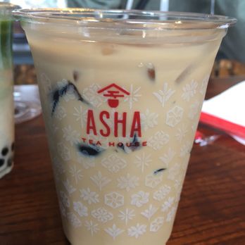 Asha Tea House - Hong Kong Milk Tea w/ grass jelly - Tea Rooms Near Me - Berkeley, California