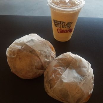 Bruegger's Bagels - Farmhouse. A Classic and Strawberry Mango Smoothie. - Bagels Near Me - Tucson, Arizona